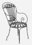 Kovaný (kovový) nábytek - 1-06 - Kovaná židle